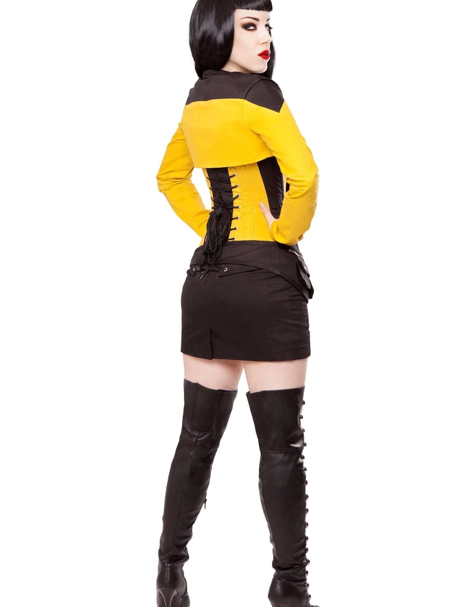 Yellow Corset, Bolero, Skirt & Belt Outfit