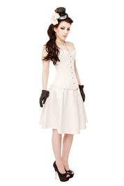 Ivory Duchess Satin Corset Dress