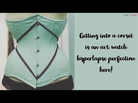 Corset d'entraînement à la taille en coton menthe 24 baleines Curvella