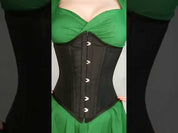 Corset Serre-taille 24 Baleines en Acier Noir Modèle Faith de Playgirl